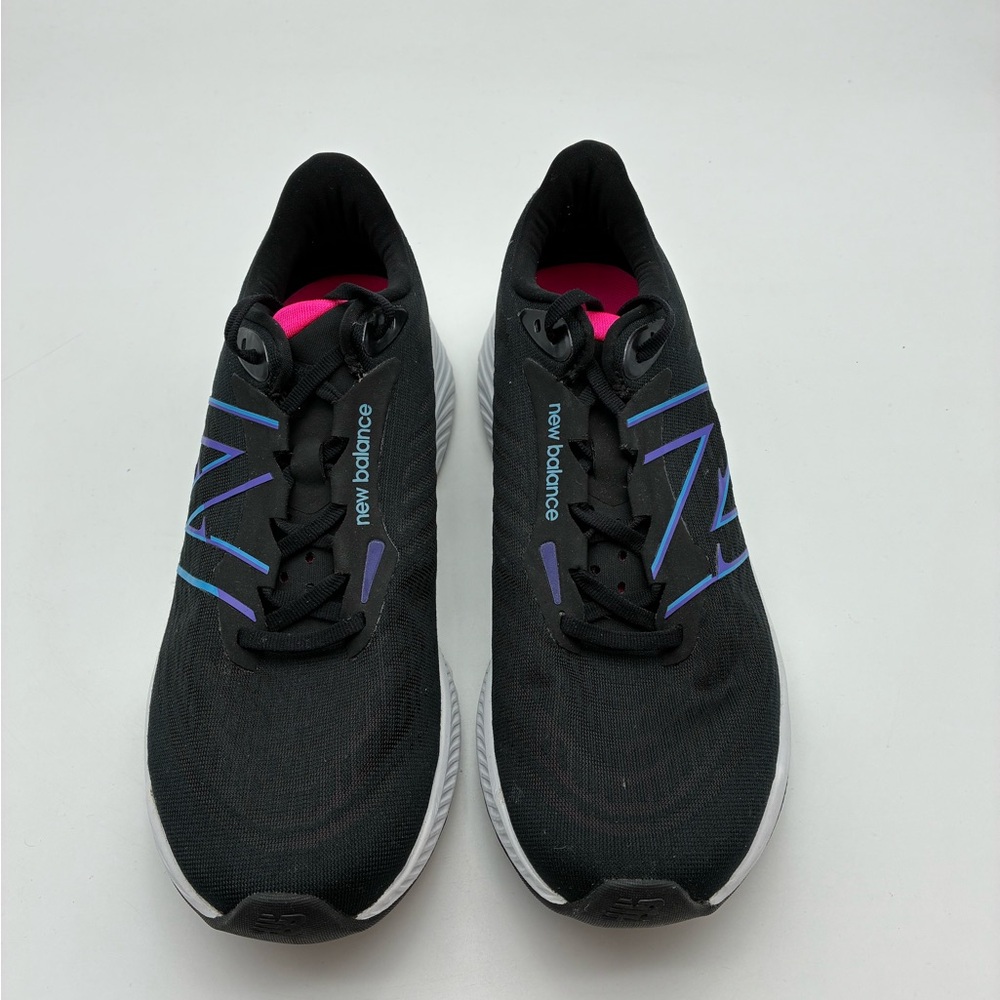 New Balance Women's Black Running Shoes with Pink and Blue Accents, 11